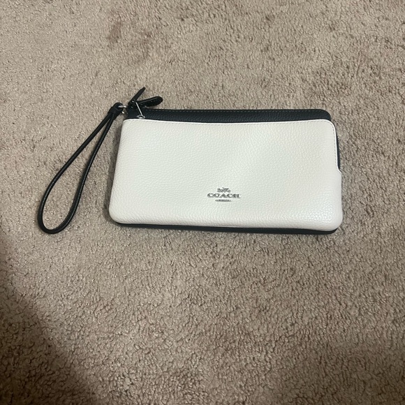 Coach Handbags - Coach Black and White Wristlet